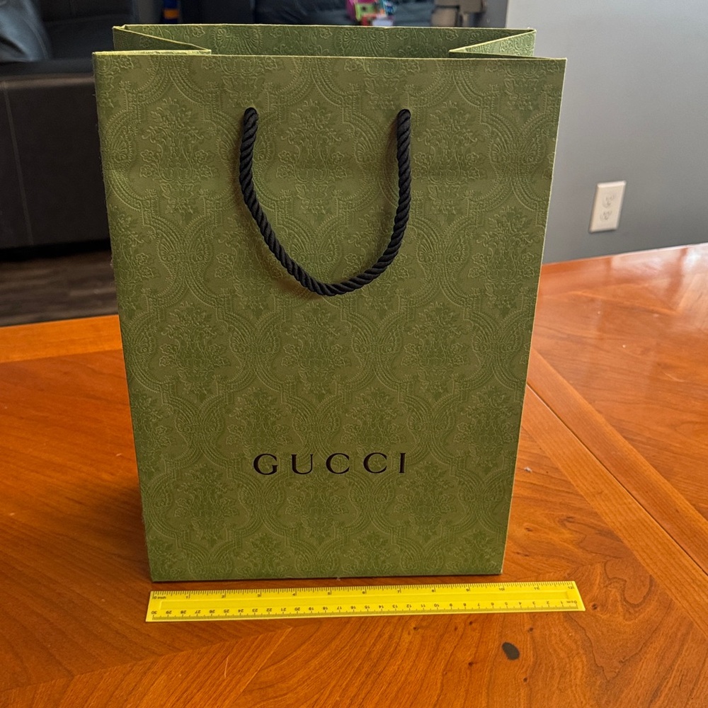 Gucci Green Gift Bag 13.5”x10”